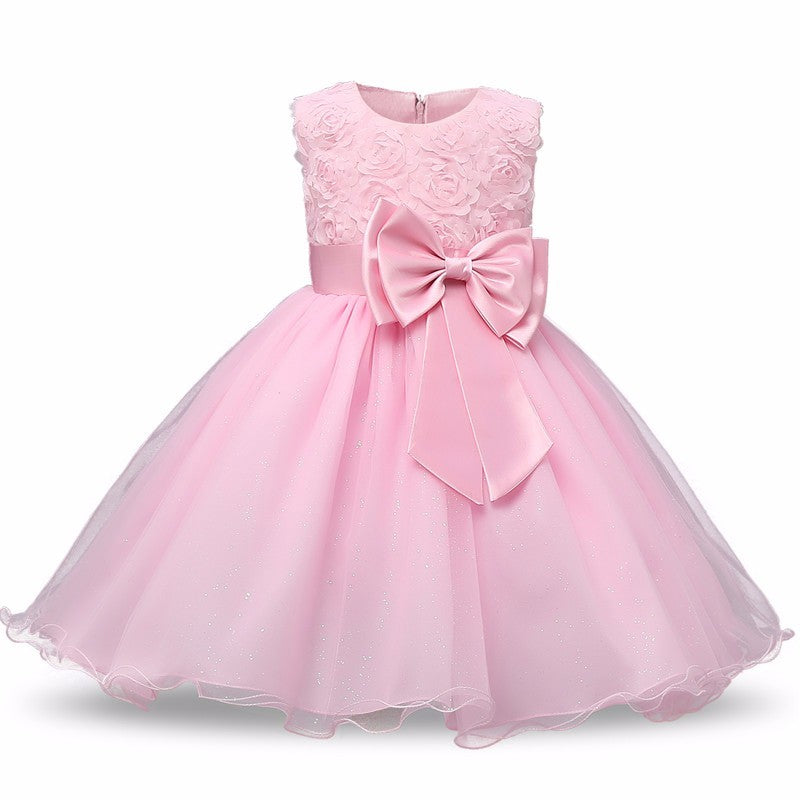 Princess Flower Girl Dress Summer Tutu Wedding Birthday Party Dresses - Enfance-Heureuse