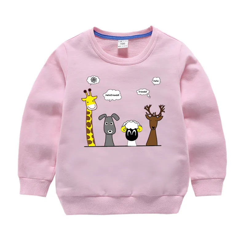 Spring and Autumn Long Sleeve Sweatshirt Baby Cotton Top - Enfance-Heureuse