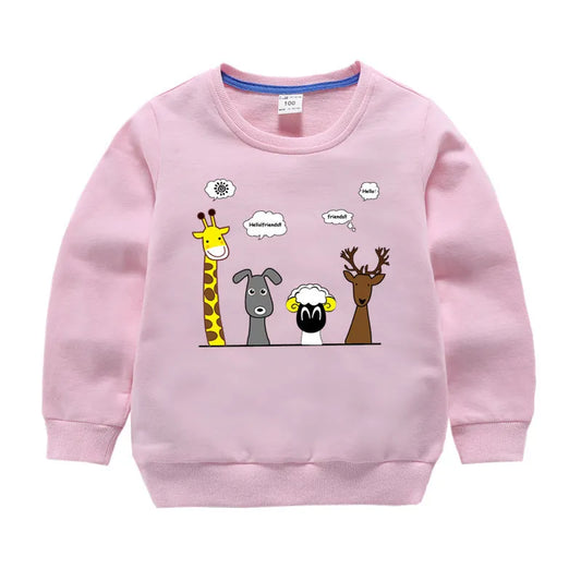 Spring and Autumn Long Sleeve Sweatshirt Baby Cotton Top - Enfance-Heureuse