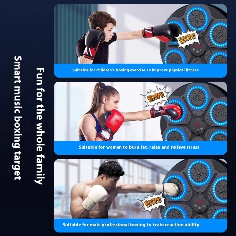 Music Boxing Machine Household With RGB Light Bluetooth-compatible Adults Mode Speed Adjustable For Indoor Kickboxing Karate Fitness Home - Enfance-Heureuse
