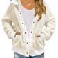 Winter Long Sleeve Button Sherpa Jacket Coat Pockets - Enfance-Heureuse