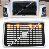 VOLVO, 2004-2017, VNL, Grille, US Version, Chrome Black, With Insect-proof Net, Revised - Enfance-Heureuse