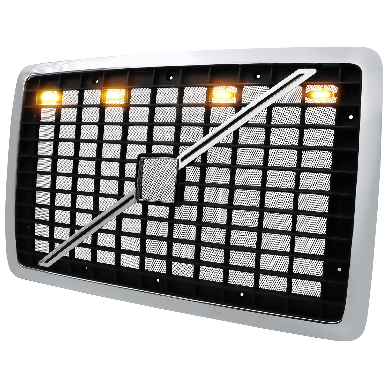 VOLVO, 2004-2017, VNL, Grille, US Version, Chrome Black, With Insect-proof Net, Revised - Enfance-Heureuse