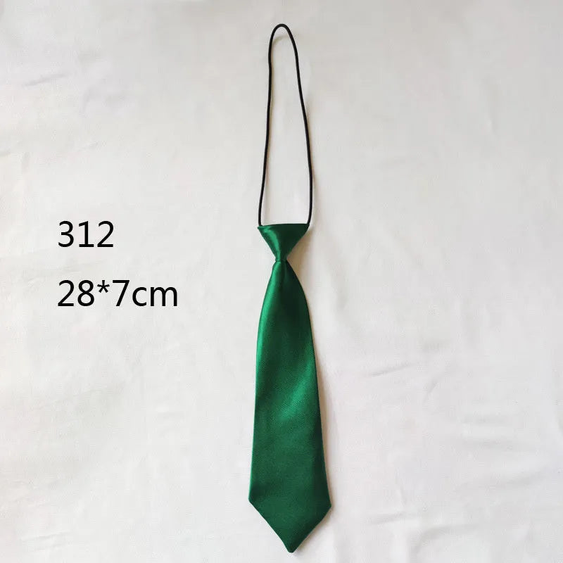 Enfants de solide couleur cravate bande de Caoutchouc élastique bande étudiant maternelle petite cravate - Enfance-Heureuse