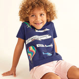 Summer Children's Cute Printed Embroidered Short-sleeved Cartoon T-shirt - Enfance-Heureuse