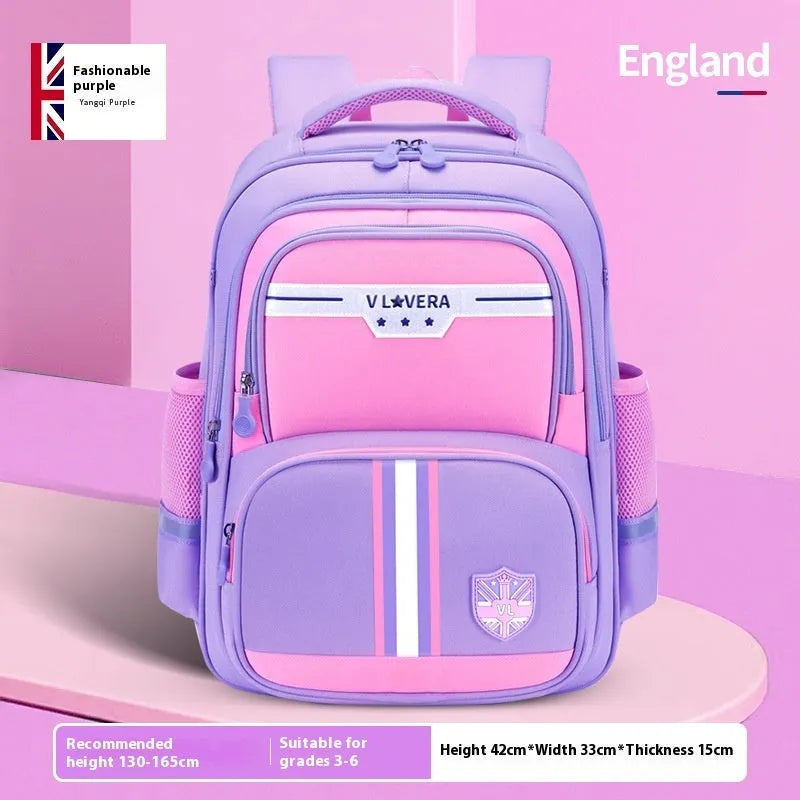 New Primary School Student Schoolbag 1-3-6 Grade Backpack Interlayer Waterproof Large Capacity Boys And Girls - Enfance-Heureuse
