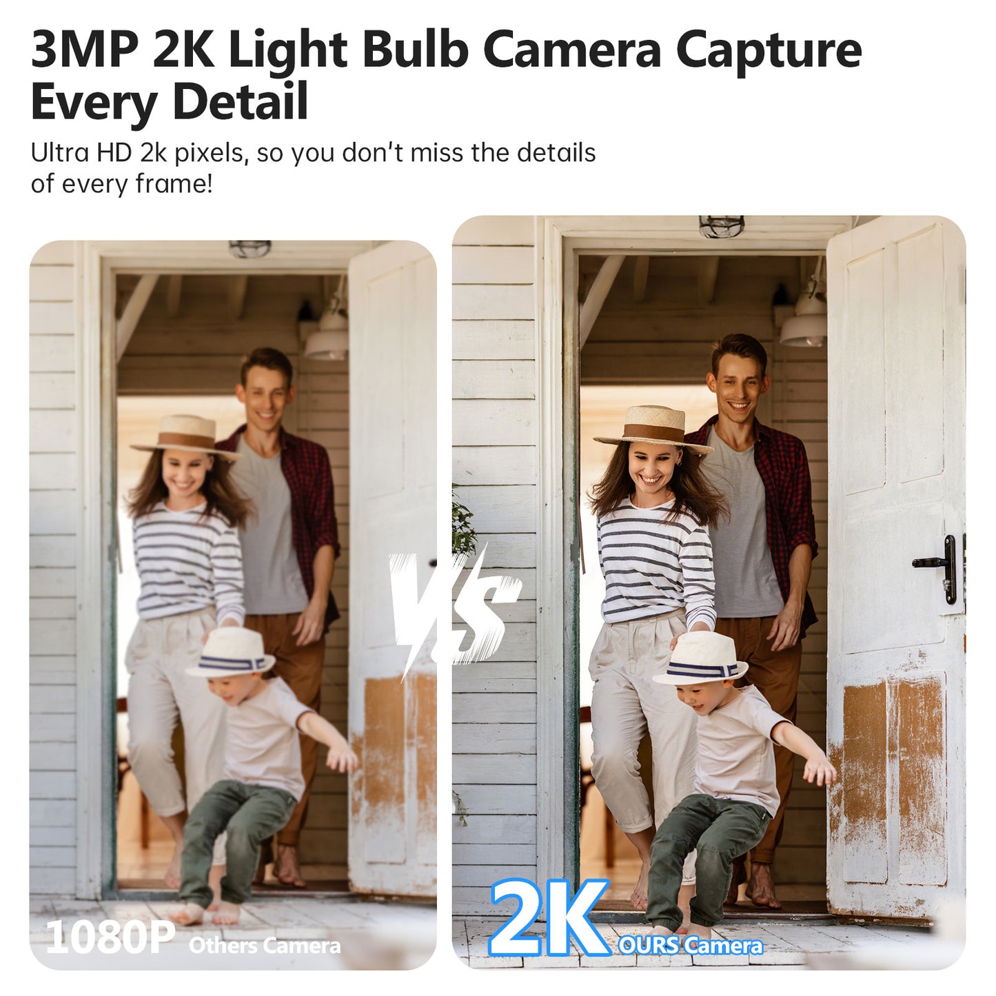 AI Detection 360 Degree HD 3MP CCTV Video Light Bulb E27 IP Wireless Mini Security Hidden Wifi Camera