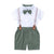 Boys Gentleman Bow Tie Backstrap Shorts Set