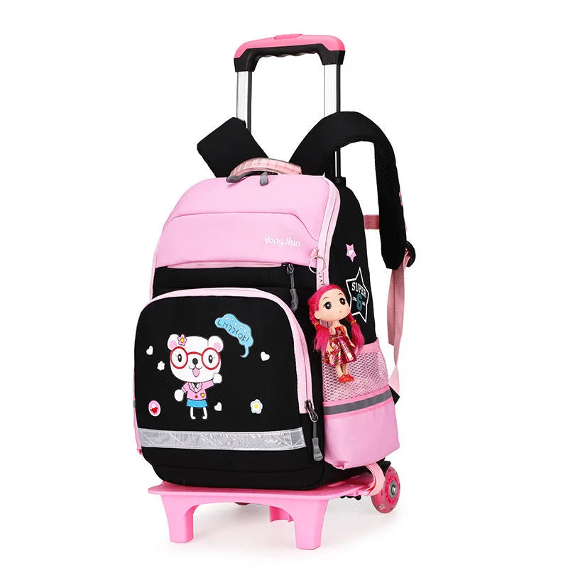 Korean Detachable Trolley Bag For Elementary School Students - Enfance-Heureuse