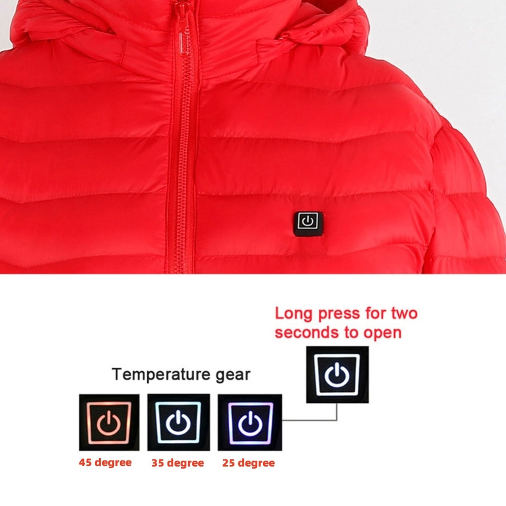 New Heated Jacket Coat USB Electric Jacket Cotton Coat Heater Thermal Clothing Heating Vest Men's Clothes Winter - Enfance-Heureuse