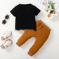 Children's Letter Fashion Short Sleeve Shorts Set - Enfance-Heureuse
