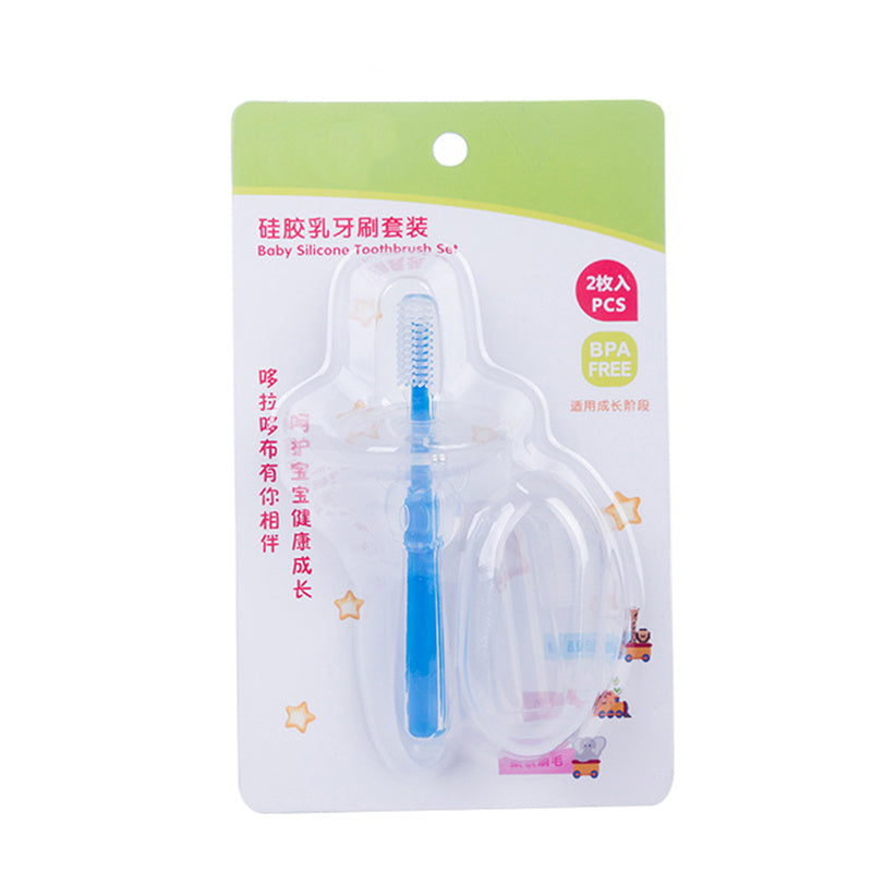 Silicone Baby Toothbrush Kids Teether Training Tool Clear Massager - Enfance-Heureuse