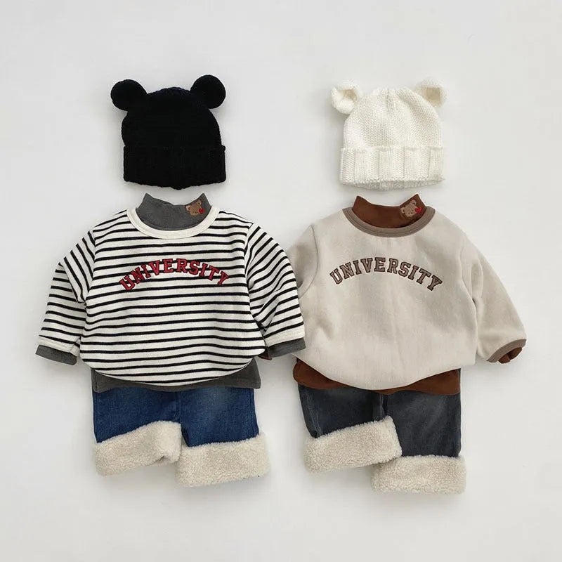 Children's Striped Long Sleeved T-shirt - Enfance-Heureuse