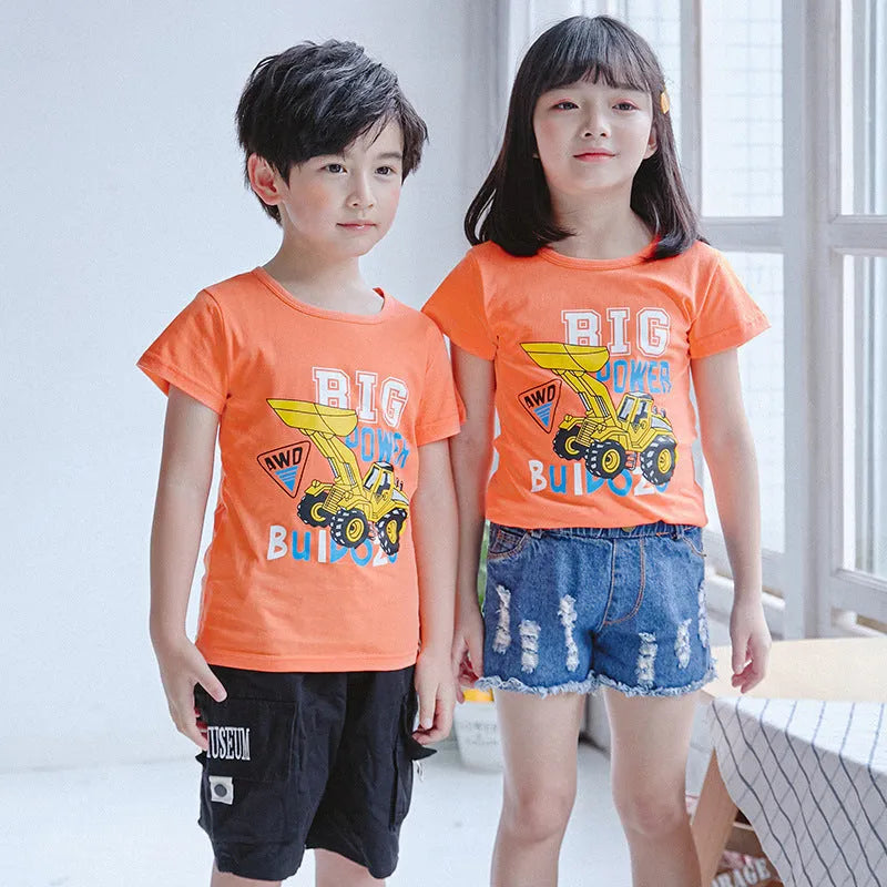 Short sleeved round neck T-shirt - Enfance-Heureuse