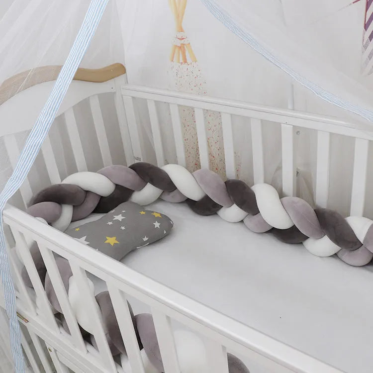 Bébé Pare-chocs lit Tresse Noeud Oreiller Coussin Pare-chocs pour Infantile cuna Bebe allumé lit Protecteur Tour de lit Chambre Décor - Enfance-Heureuse