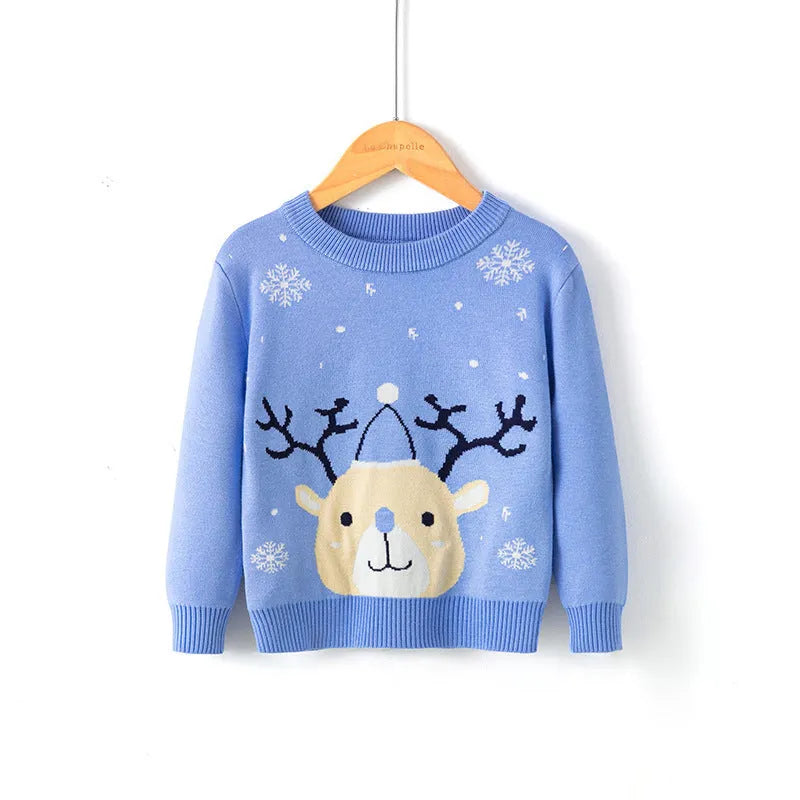 Christmas snowflake fawn sweater - Enfance-Heureuse