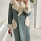 Lamb Wool Long Lapel Pocket Jacket Simple Women's Clothing - Enfance-Heureuse