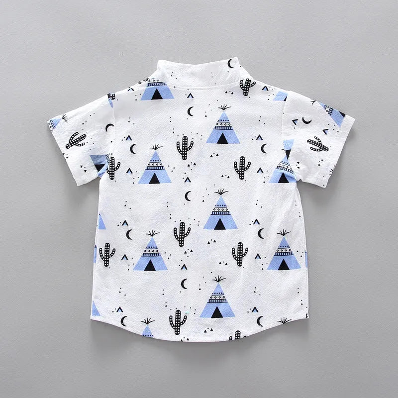 Triangle Short Sleeve Shirt Suit - Enfance-Heureuse