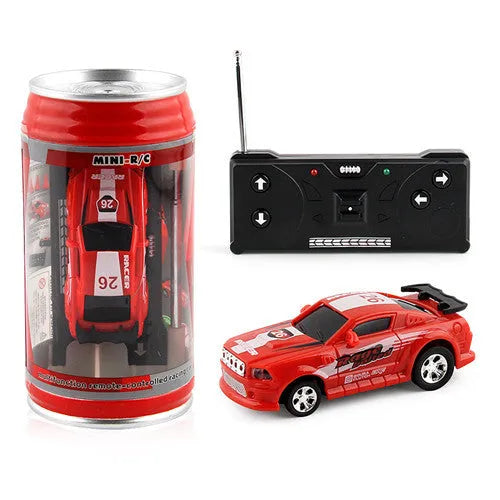 Coke Can Mini RC Radio Remote Control Micro Voiture De Course 4 Fréquences - Enfance-Heureuse