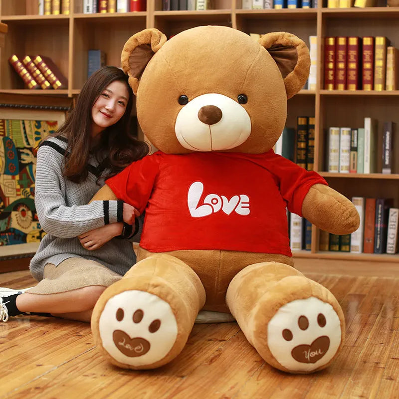 Plush toy ribbon teddy bear doll hugs bear dolls to give girls birthday gifts - Enfance-Heureuse