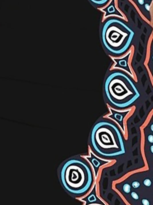 FAM-FAM Cutout Printed Halter Neck One-Piece Swimwear - Enfance-Heureuse