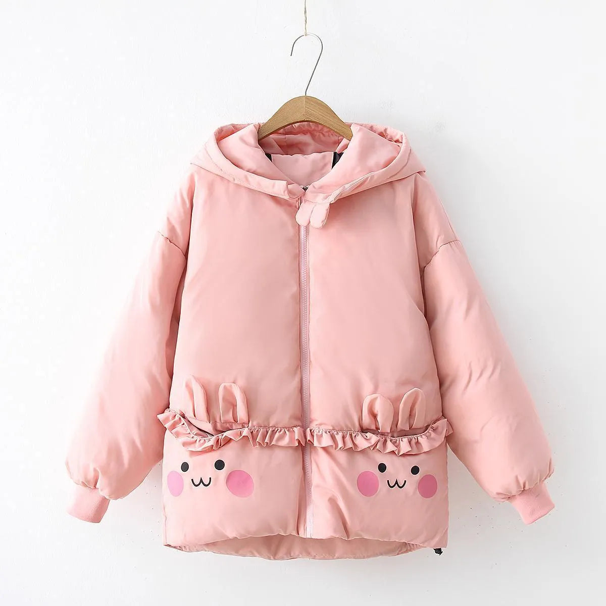 Hooded thick warm cotton padded jacket - Enfance-Heureuse