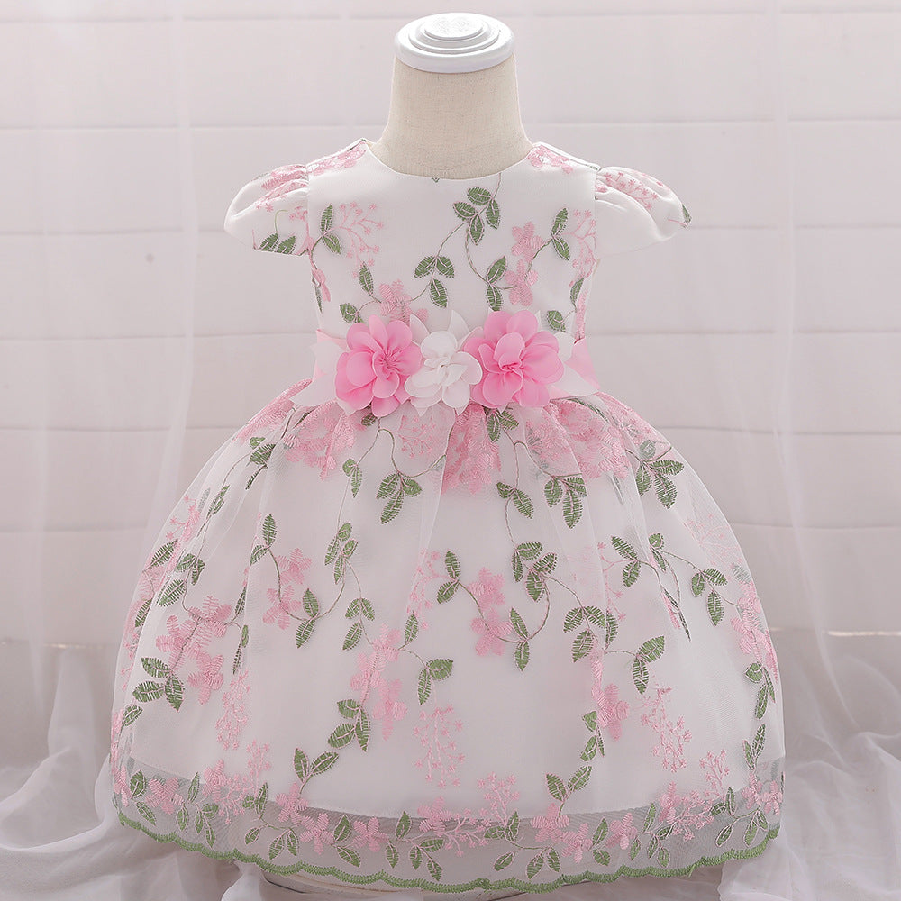 summer children's clothing new baby birthday party wedding dress skirt girls fluffy dress - Enfance-Heureuse