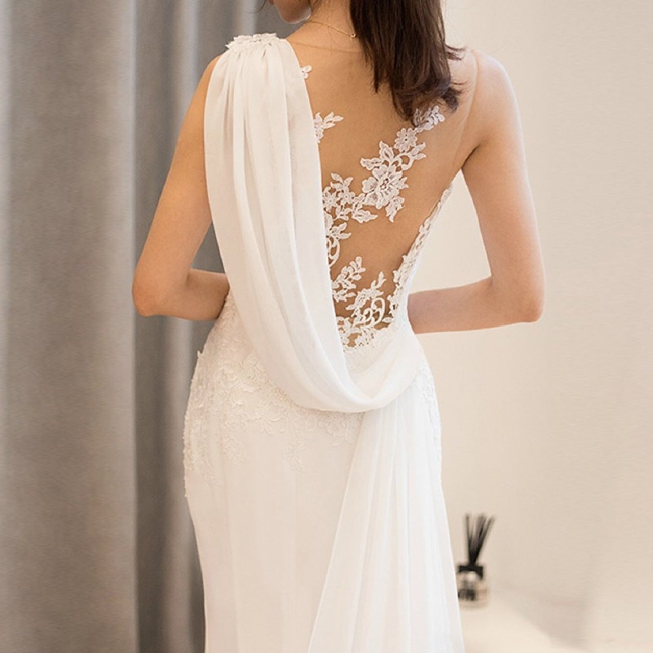 Mid-waist Dream See-through Super Fairy Light Wedding Dress - Enfance-Heureuse