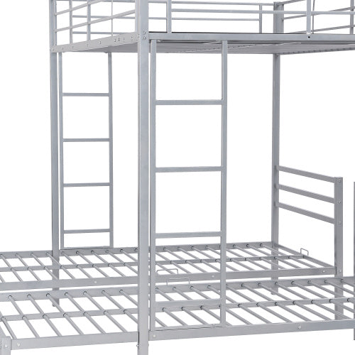 Full Over Twin Twin Size Bunk Bed With Built-in Shelf - Enfance-Heureuse