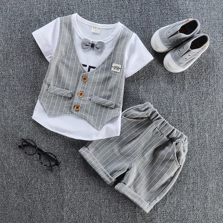 Children's Clothing Vest Short-Sleeved Suit New Summer Children's Children's Suit - Enfance-Heureuse