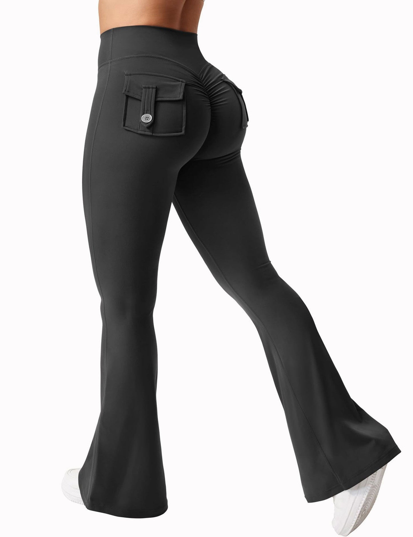 Pantalon cargo taille haute élastique pour femme, idéal pour l'été, le sport, le yoga, la course à pied, le levage des hanches
