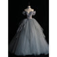 Female Texture Host Gift Tulle Tutu French Banquet Princess Dress - Enfance-Heureuse