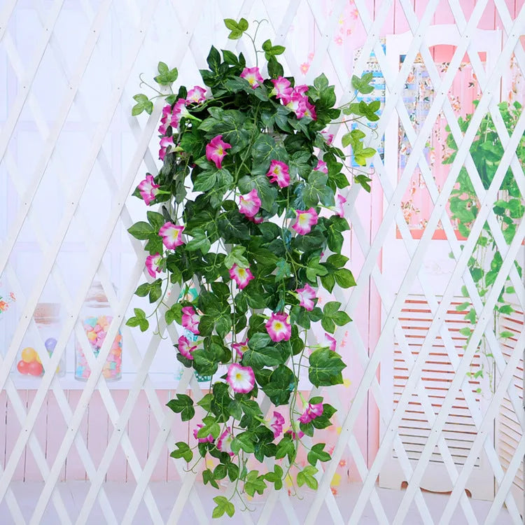 Simulation Plant Morning Glory Ratten For Wall Hanging Decoration - Enfance-Heureuse