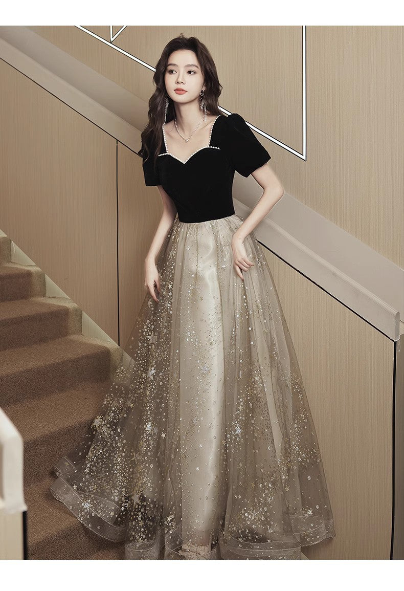 Women's French Light Luxury And Luxurious Black Evening Dress - Enfance-Heureuse