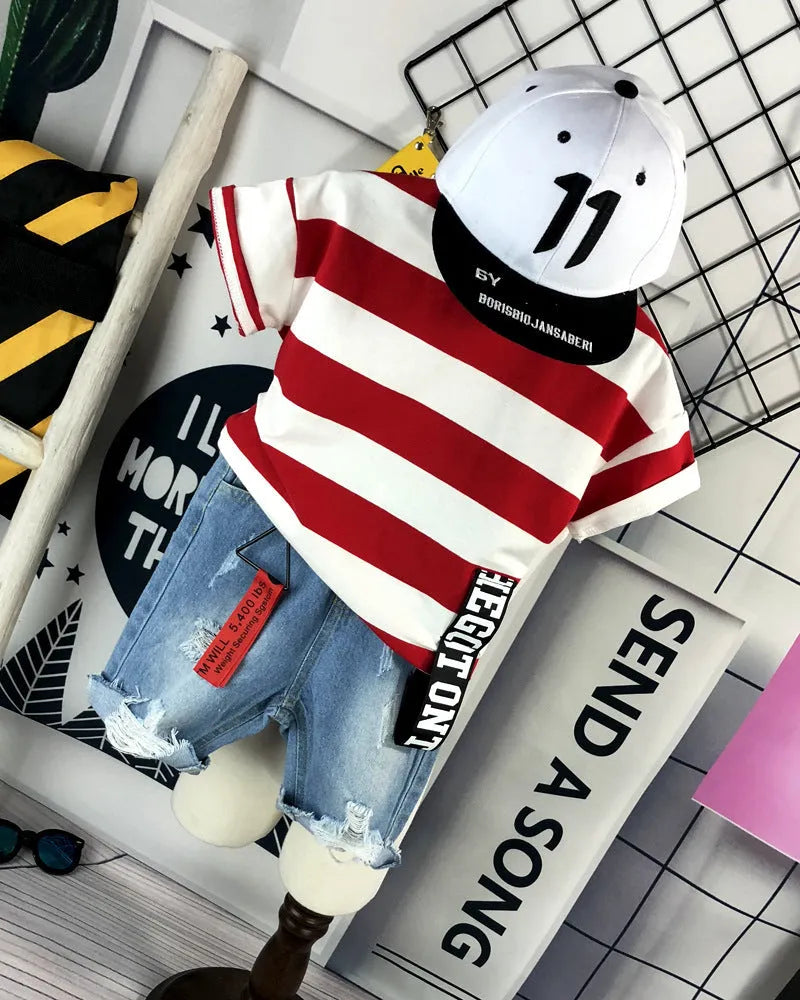 Children's Clothing Boys' Short Sleeve Suit - Enfance-Heureuse