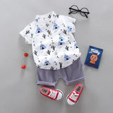 Triangle Short Sleeve Shirt Suit - Enfance-Heureuse