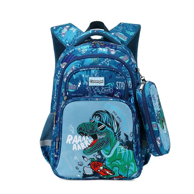 Primary School Student Schoolbag Boys Stylish And Lightweight Grade 1-3 Children Backpack - Enfance-Heureuse