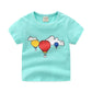Children's summer cartoon print T-shirt - Enfance-Heureuse