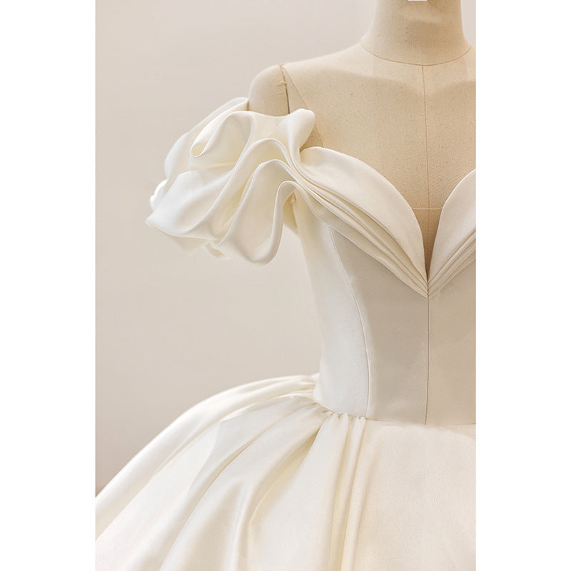 French Bride Small Premium Wedding Dress - Enfance-Heureuse
