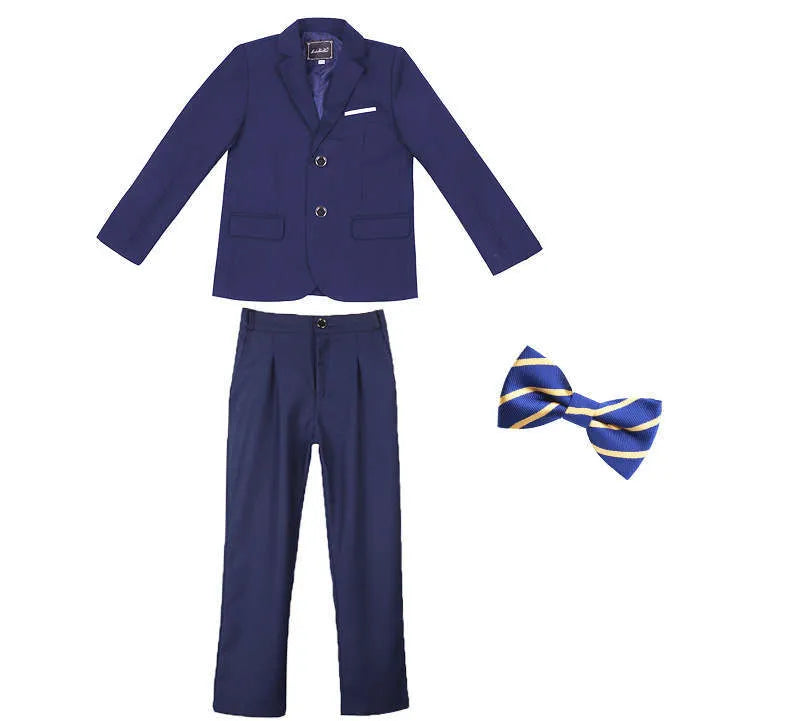 Children's Suit Boys Solid Color Flower Girl Dress Catwalk Performance Clothing - Enfance-Heureuse