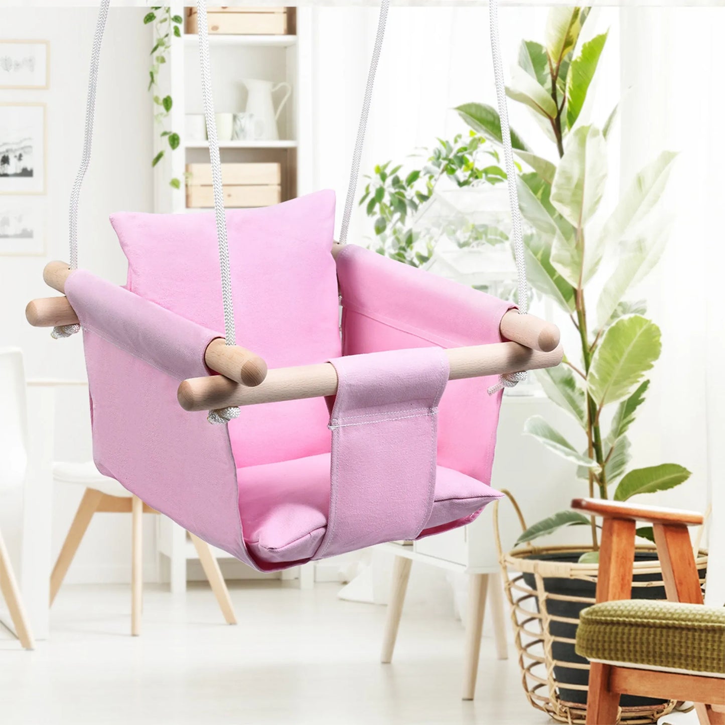 Infantile Fauteuil Suspendu Enfant Bébé À La Maison Siège Pliant Toile Swing - Enfance-Heureuse