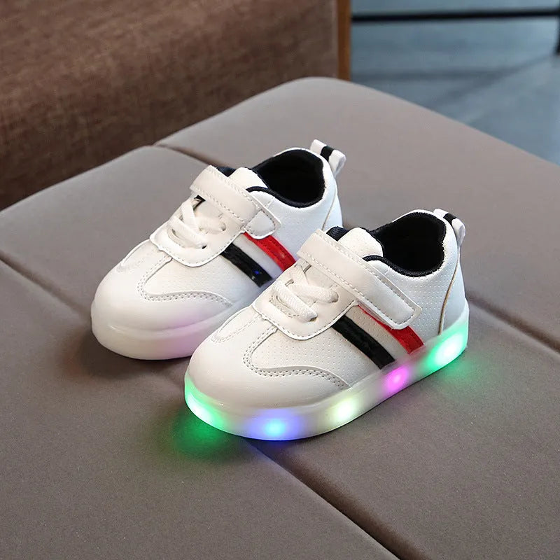 Kimmy Blanc LED Sneakers Chaussures - Enfance-Heureuse