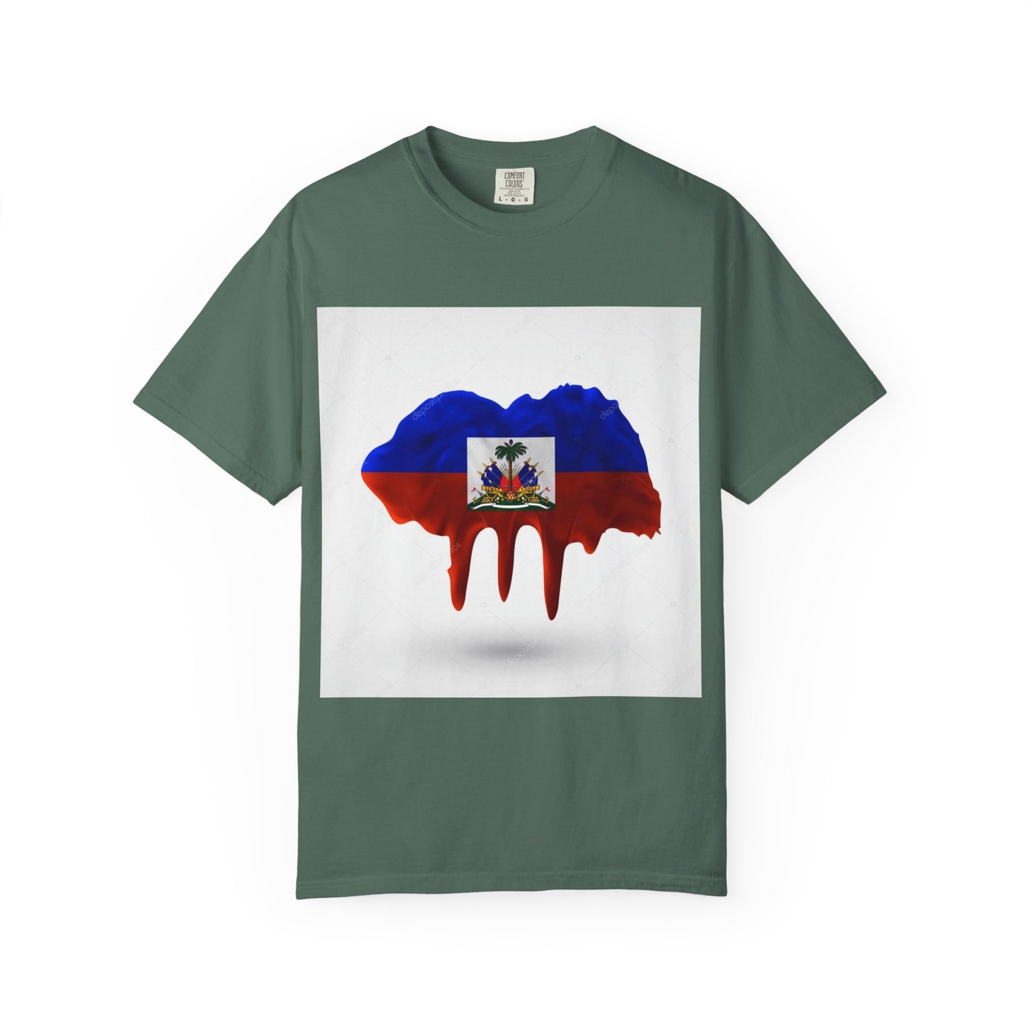 Haiti Flag Drip T-Shirt — Haitian Pride Graphic Tee