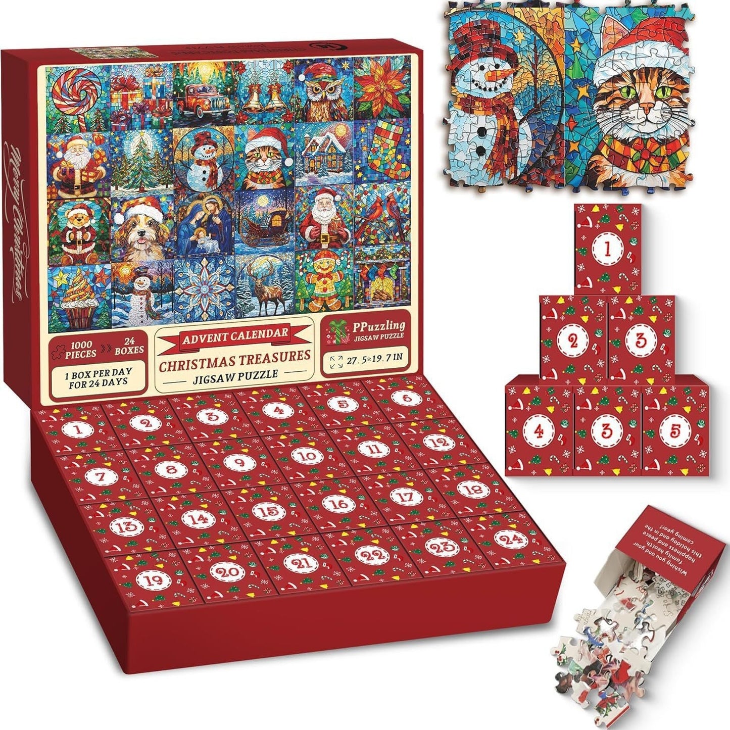 Christmas Puzzle Christmas Countdown Calendar - Enfance-Heureuse