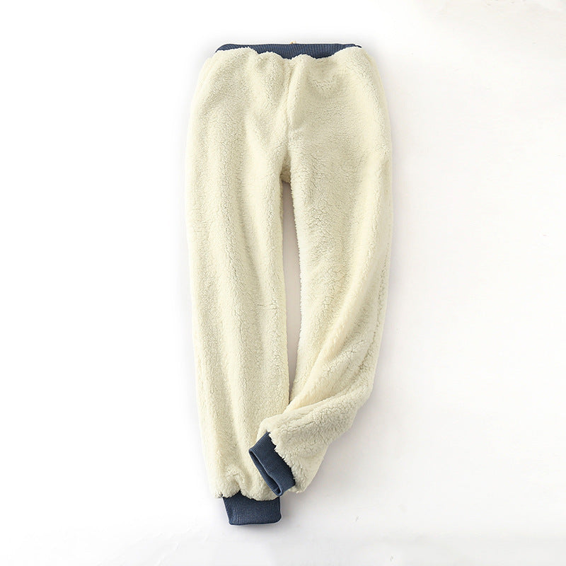 Lamb velvet padded sweatpants - Enfance-Heureuse