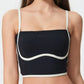 Millennia Contrast Trim Square Neck Active Cami with Detachable Chest Pads - Enfance-Heureuse