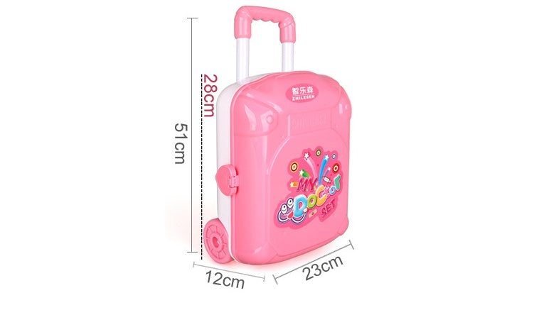 Playright children's educational toys' doctor Sen luggage attire simulation trolley medicine box set - Enfance-Heureuse
