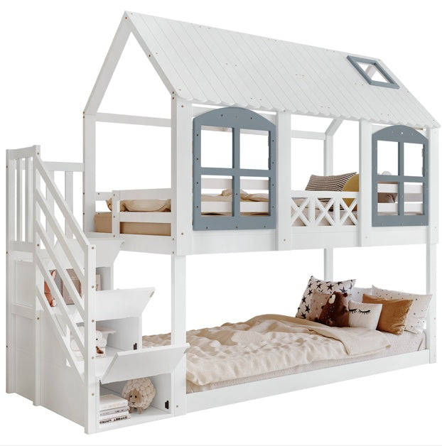 Massivholz Doppelschicht Babybett - Enfance-Heureuse