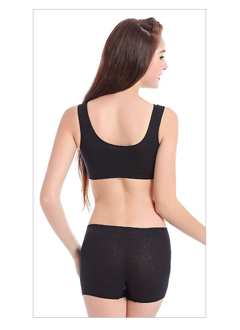 Cotton Anti-expansion Anti-Sag Gathering Adjustment Sports Bra - Enfance-Heureuse