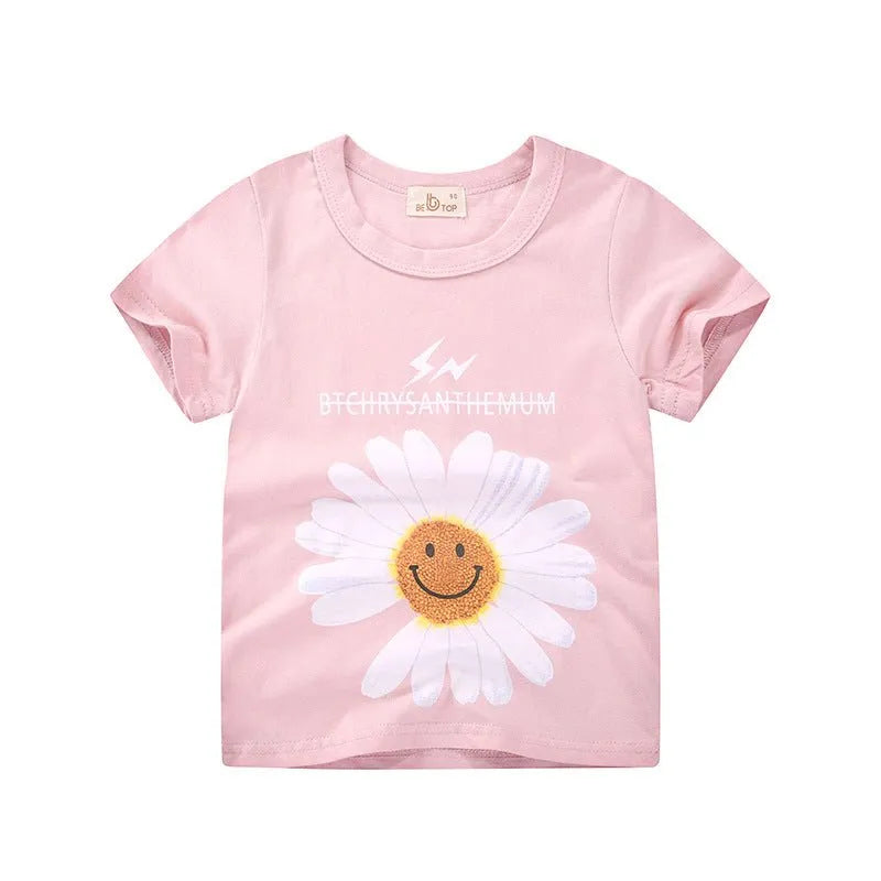 27kids Brand Children's Clothing Korean Children's Short-Sleeved T-shirt Wholesale Summer New Boys' Tops For One Generation - Enfance-Heureuse
